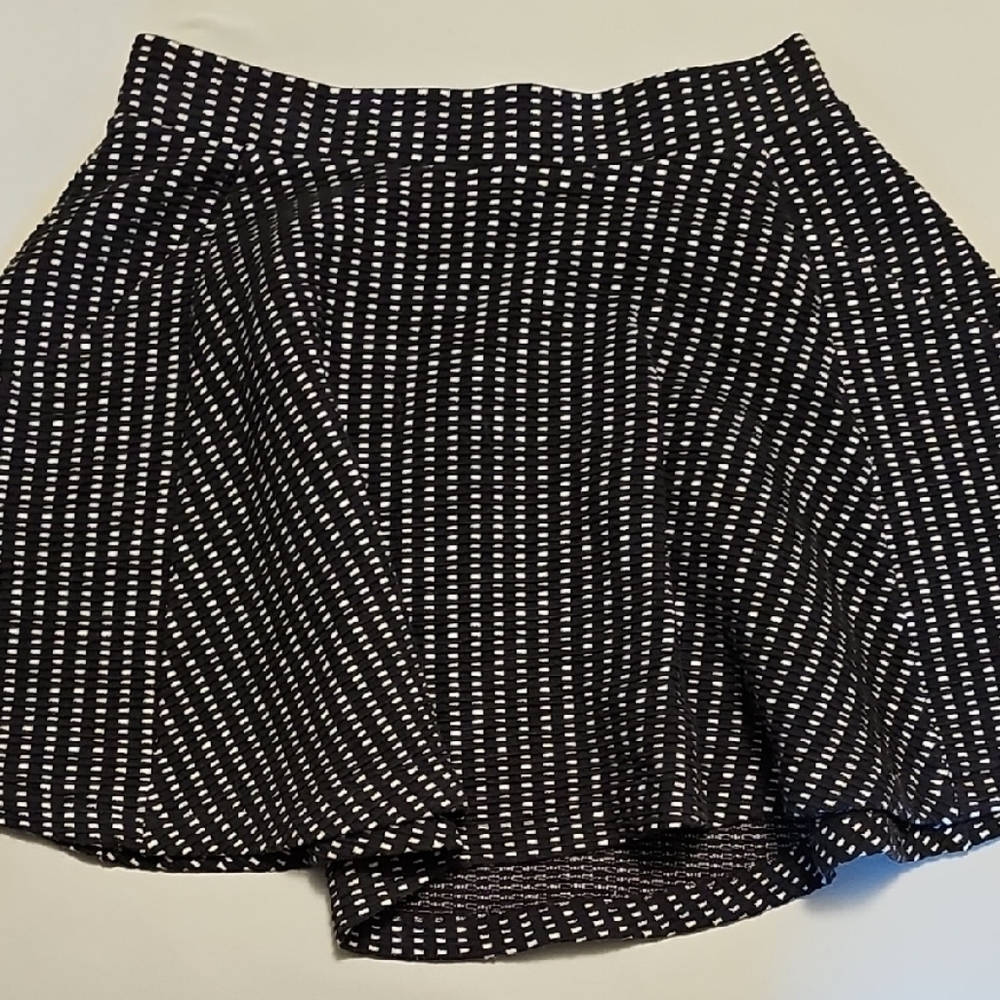 Free People Black and White Mini Skirt With Pockets